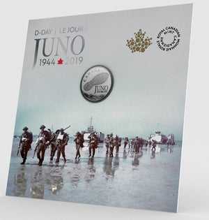 2019 1/4oz $3 75TH ANNIVERSARY OF THE NORMANDY CAMPAIGN D-DAY AT JUNO BEACH FINE SILVER COIN