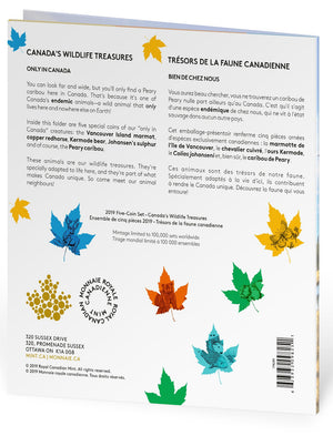 2019 5-COIN SET CANADA'S WILDLIFE TREASURES