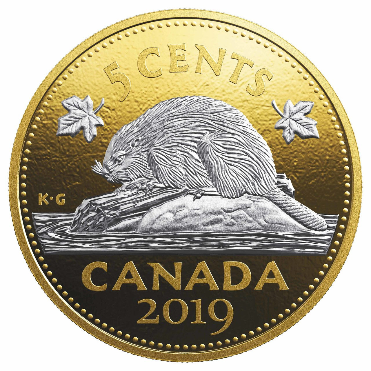 2019 5oz 5-CENT BIG COIN SERIES FINE SILVER COIN