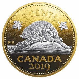 2019 5oz 5-CENT BIG COIN SERIES FINE SILVER COIN