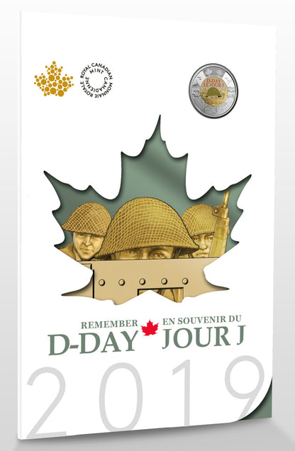 2019 COMMEMORATIVE COLLECTOR KEEPSAKE D-DAY 6-COIN SET WITH COLOURIZED TOONIE