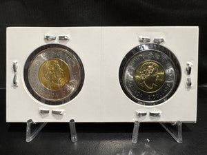 2019 D-DAY IN CARDBOARD 2X2 COLOURED/UNCOLOURED TOONIE (2 PACK)