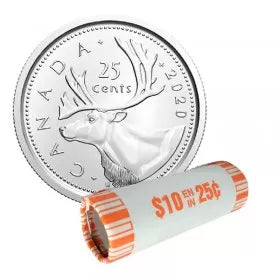 2020 25-CENT CARIBOU ORIGINAL ROLL