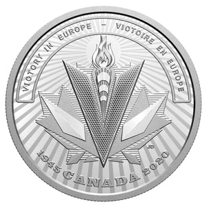 2020 1oz $20 SECOND WORLD WAR: BATTLEFRONT SERIES - VICTORY IN EUROPE FINE SILVER COIN