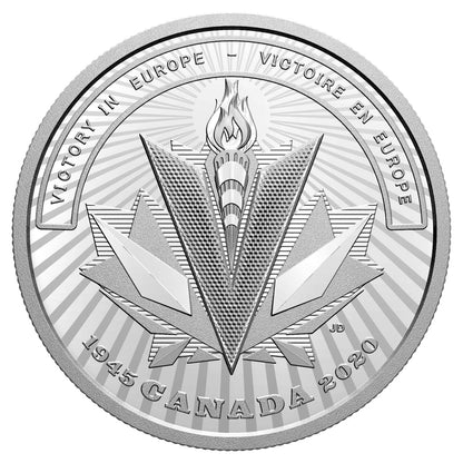 2020 1oz $20 SECOND WORLD WAR: BATTLEFRONT SERIES - VICTORY IN EUROPE FINE SILVER COIN