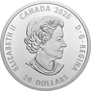 2020 1oz $20 BILL REID: XHUWAJI, HAIDA GRIZZLY BEAR FINE SILVER COIN