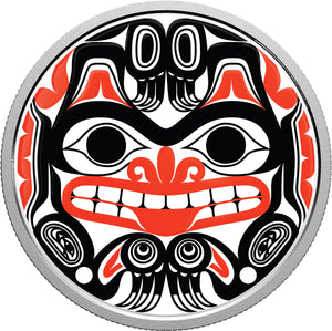 2020 1oz $20 BILL REID: XHUWAJI, HAIDA GRIZZLY BEAR FINE SILVER COIN