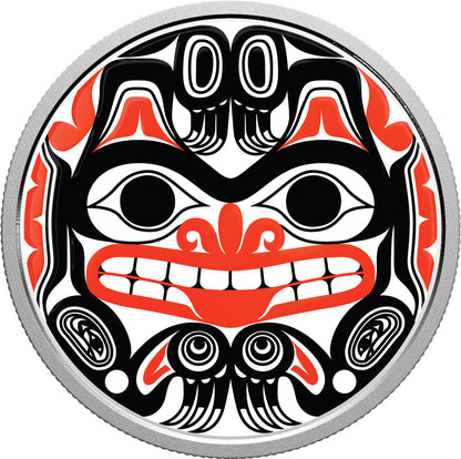 2020 1oz $20 BILL REID: XHUWAJI, HAIDA GRIZZLY BEAR FINE SILVER COIN