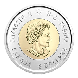 2020 $2 BILL REID UNCOLOURED TOONIE IN CAPSULE