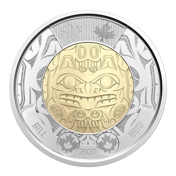 2020 $2 BILL REID UNCOLOURED TOONIE IN CAPSULE