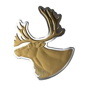2020 3oz $50 REAL SHAPES: THE CARIBOU FINE SILVER COIN