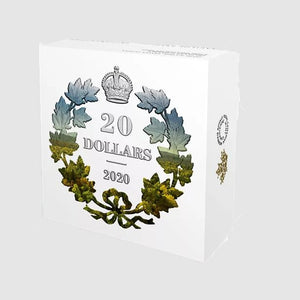 2020 $20 ICONIC MAPLE LEAVES (G) FINE SILVER COIN