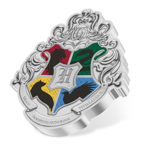 2021 1oz $2 HARRY POTTER HOGWARTS CREST COIN FINE SILVER COIN