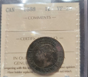 1888 CANADA CIRCULATION 1 CENT VF-20