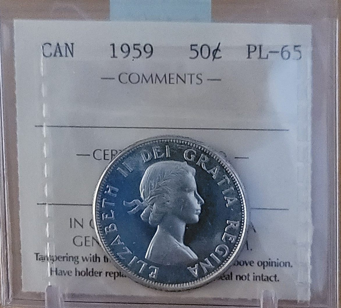 1959 CANADA CIRCULATION 50-CENT PL-65
