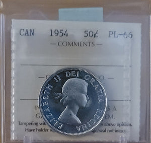 1954 CANADA CIRCULATION 50-CENT PL-66