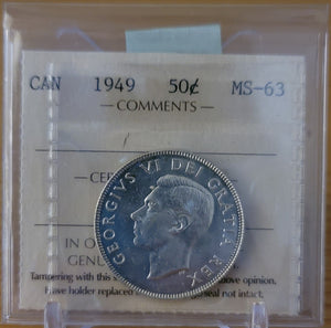 1949 CANADA CIRCULATION 50 CENT MS-63