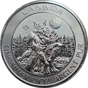 E-TRANSFER ONLY - 2021 2oz $10 FINE SILVER WEREWOLF BULLION COIN