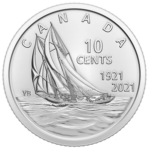 2021 10-CENT 3-COIN COLLECTION 100TH ANNIVERSARY OF BLUENOSE