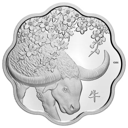 2021 $15 LUNAR LOTUS: YEAR OF THE OX FINE SILVER COIN
