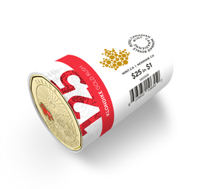 2021 $1 SPECIAL WRAP ROLL 125TH ANNIVERSARY OF THE KLONDIKE GOLD RUSH COLOURED