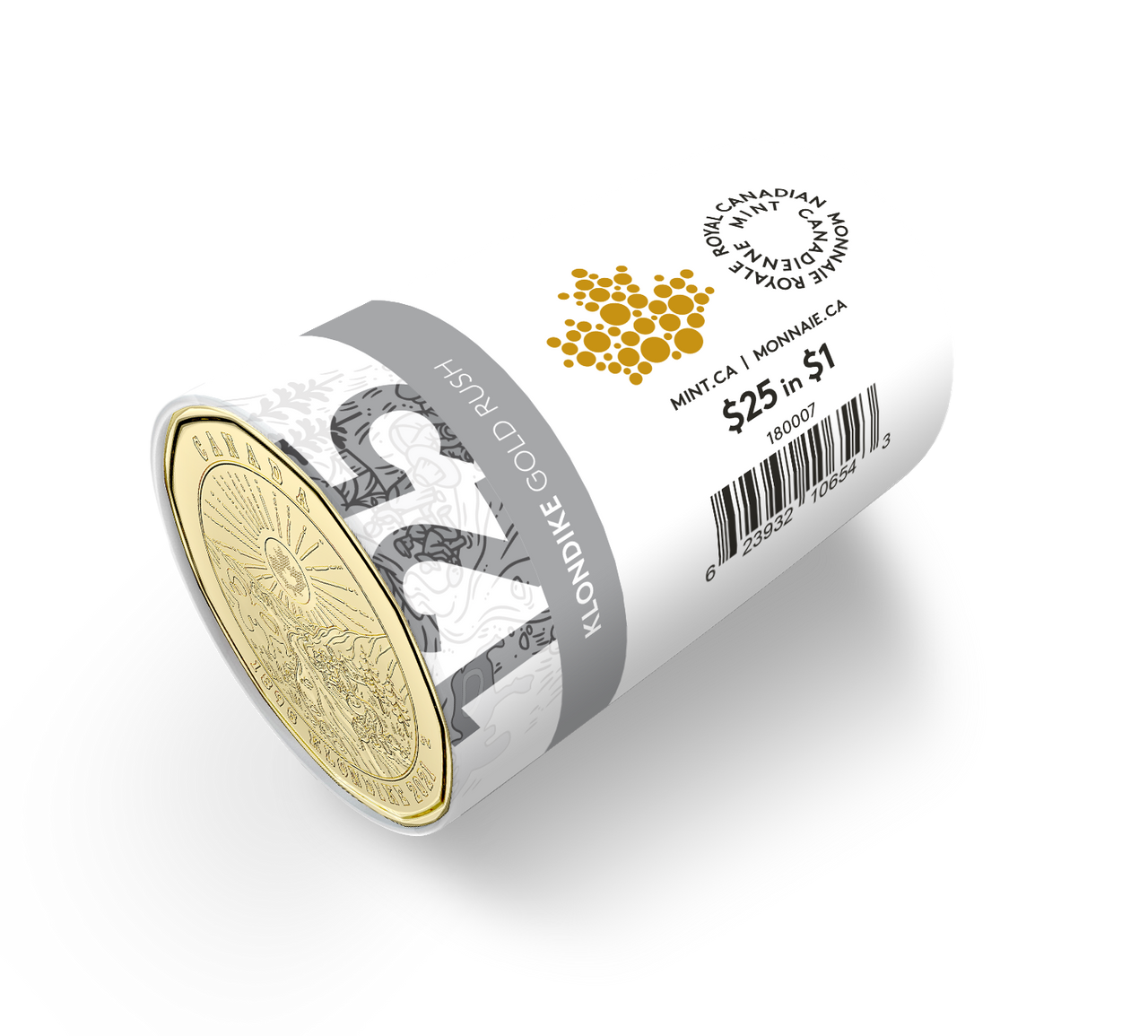 2021 $1 SPECIAL WRAP ROLL 125TH ANNIVERSARY OF THE KLONDIKE GOLD RUSH UNCOLOURED