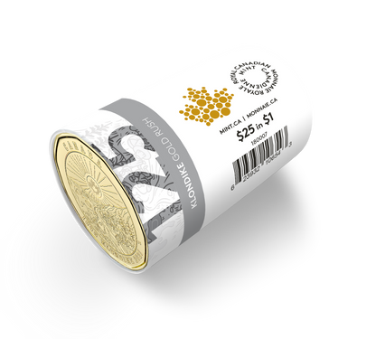2021 $1 SPECIAL WRAP ROLL 125TH ANNIVERSARY OF THE KLONDIKE GOLD RUSH UNCOLOURED