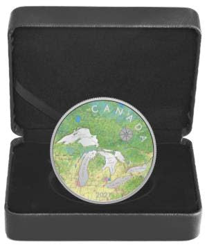 2021 5oz $50 GREAT LAKES TRIBUTE FINE SILVER COIN
