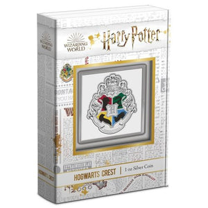 2021 1oz $2 HARRY POTTER HOGWARTS CREST COIN FINE SILVER COIN