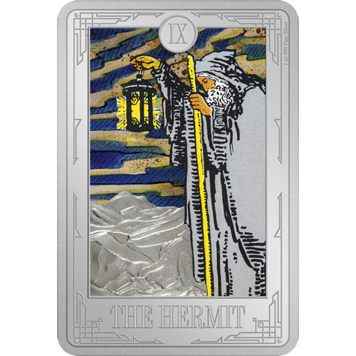 2022 1oz $2 NIUE FINE SILVER TAROT CARDS THE HERMIT COIN
