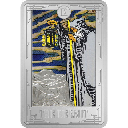 2022 1oz $2 NIUE FINE SILVER TAROT CARDS THE HERMIT COIN