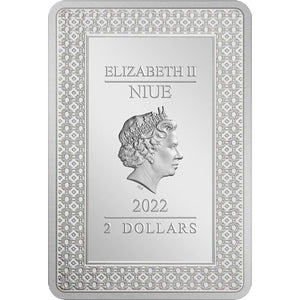 2022 1oz $2 NIUE FINE SILVER TAROT CARDS THE HERMIT COIN