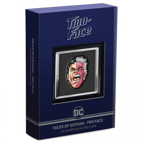2022 1oz $2 DC FACES OF GOTHAM - TWO FACE FINE SILVER COLLECTIBLE COIN