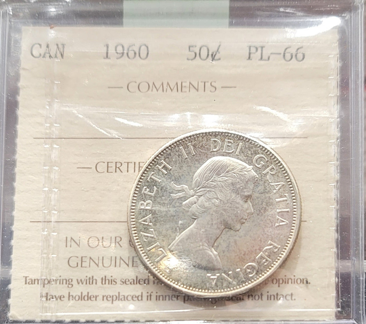 1960 CANADA CIRCULATION 50 CENT PL-66