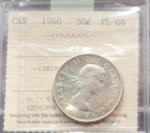 1960 CANADA CIRCULATION 50 CENT PL-66