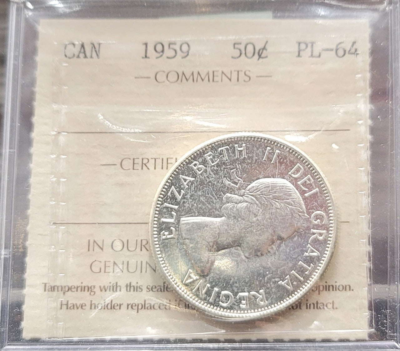 1959 CANADA CIRCULATION 50 CENT PL-64