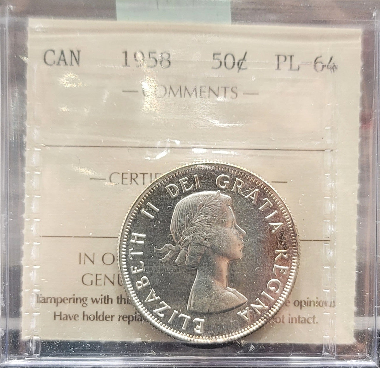 1958 CANADA CIRCULATION 50 CENT PL-64