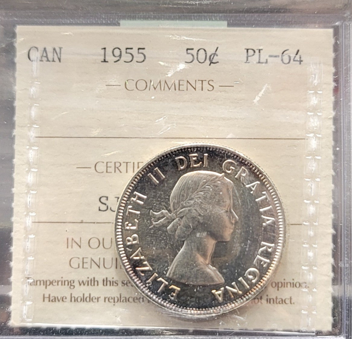 1955 CANADA CIRCULATION 50 CENT PL-64