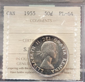 1955 CANADA CIRCULATION 50 CENT PL-64