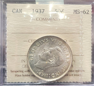 1937 CANADA CIRCULATION 50 CENT MS-62