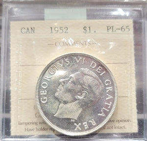 1952 CANADA CIRCULATION SILVER DOLLAR PL-65 NWL