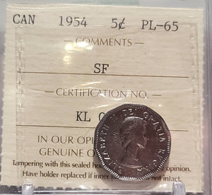 1954 CANADA CIRCULATION 5 CENT SF PL-65