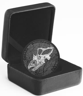 2022 1oz $20 DISCOVERING DINOSAURS: MERCURY HORNED FACE FINE SILVER COIN