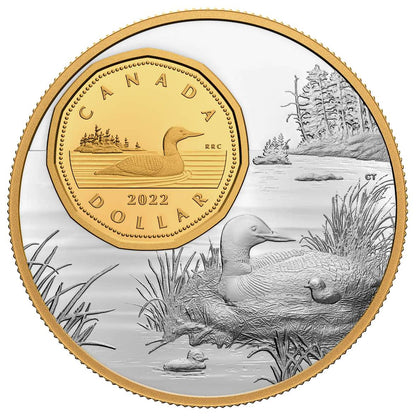 2022 5oz $1 THE BIGGER PICTURE: THE LOON FINE SILVER COIN