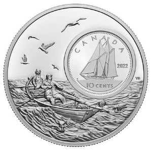 2022 10-CENT 5oz THE BIGGER PICTURE: BLUENOSE FINE SILVER COIN