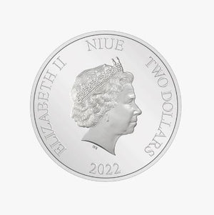 2022 1oz $2 HOGWARTS- THE GREAT HALL FINE SILVER COIN