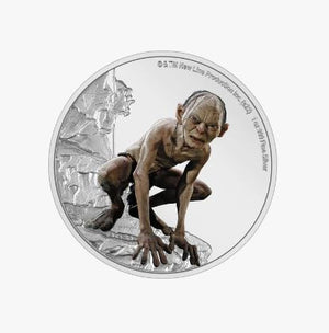 2022 1oz $2 THE LORD OF THE RINGS- GOLLUM FINE SILVER COIN