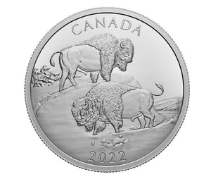 2022 $30 2oz THE MIGHTY BISON FINE SILVER COIN