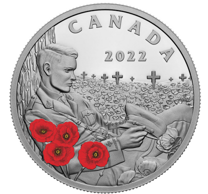 2022 1oz $20 REMEMBRANCE DAY FINE SILVER COIN