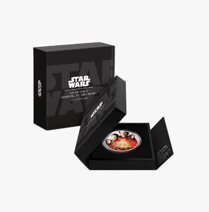 2022 $10 3oz STAR WARS BATTLE SCENES ANAKIN VS OBI-WAN 3OZ FINE SILVER COIN